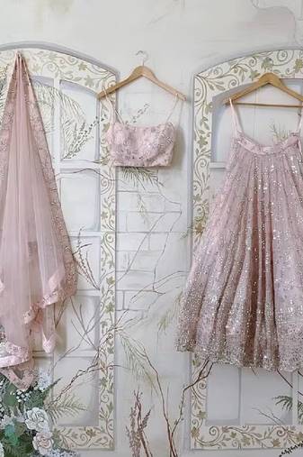 Designer Pastel Pink Lehenga Choli for Festive Occasions