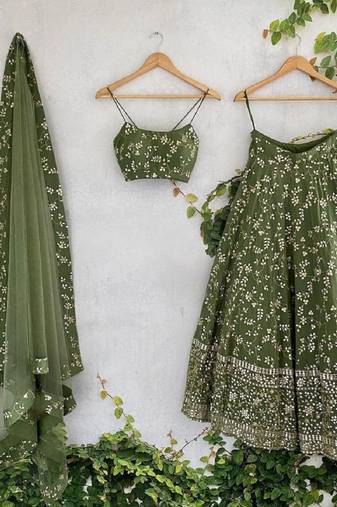 Designer Pastel GREEN Lehenga Choli for Festive Occasions