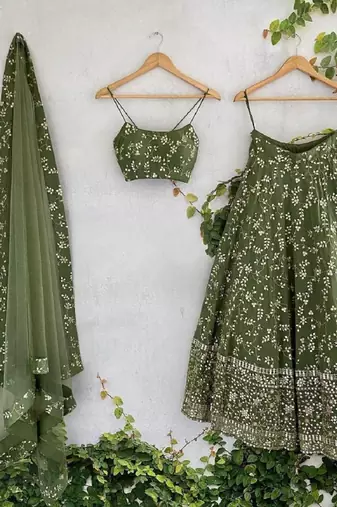Designer Pastel GREEN Lehenga Choli for Festive Occasions
