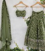 Designer Pastel GREEN Lehenga Choli for Festive Occasions