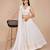 Elegant White Faux Georgette Lehenga Choli with Thread & Sequins Embroidery