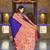 Violet elegant art silk woven saree with rich zari border