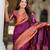 Wine elegant art silk woven saree with rich zari border