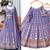 esigner Lavender Embroidered Lehenga Set with Multicolor Floral Work