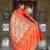 Red elegant art silk woven saree with rich zari border