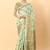 Green elegant art silk woven saree with rich zari border