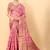 Pink elegant art silk woven saree with rich zari border