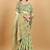 Green elegant art silk woven saree with rich zari border