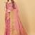 Pink elegant art silk woven saree with rich zari border