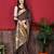 Brown elegant art silk woven saree with rich zari border