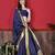 Navy blue elegant art silk woven saree with rich zari border