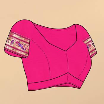 Pink elegant art silk woven saree with rich zari border 5