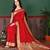 Red elegant art silk woven saree with rich zari border