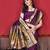 Wine elegant art silk woven saree with rich zari border