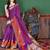 Magenta elegant art silk woven saree with rich zari border