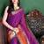 Magenta elegant art silk woven saree with rich zari border