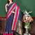 Navy blue elegant art silk woven saree with rich zari border