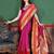 Pink elegant art silk woven saree with rich zari border