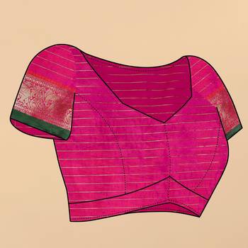 Pink elegant art silk woven saree with rich zari border 5