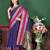 Violet elegant art silk woven saree with rich zari border