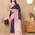Navy blue elegant art silk woven saree with rich zari border