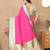 Pink elegant art silk woven saree with rich zari border