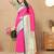 Pink elegant art silk woven saree with rich zari border