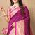 Wine elegant art silk woven saree with rich zari border