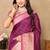 Wine elegant art silk woven saree with rich zari border