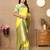 Yellow elegant art silk woven saree with rich zari border