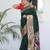 Green elegant art silk woven saree with rich zari border