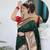 Green elegant art silk woven saree with rich zari border