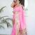 Pink elegant art silk woven saree with rich zari border