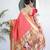 Pink elegant art silk woven saree with rich zari border
