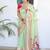 Green elegant art silk woven saree with rich zari border