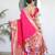 Pink elegant art silk woven saree with rich zari border