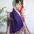 Violet elegant art silk woven saree with rich zari border