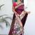 Wine elegant art silk woven saree with rich zari border