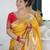 Yellow elegant art silk woven saree with rich zari border