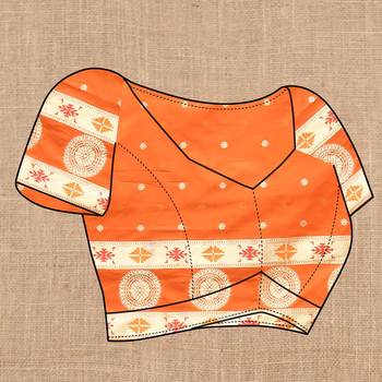 Orange elegant art silk woven saree with rich zari border 5