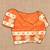 Orange elegant art silk woven saree with rich zari border