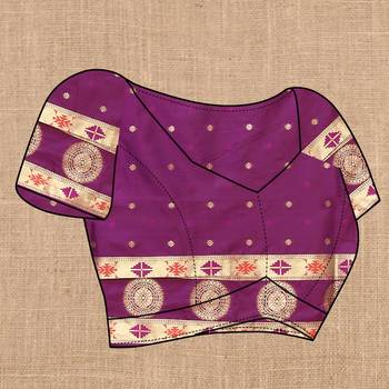 Wine elegant art silk woven saree with rich zari border 5