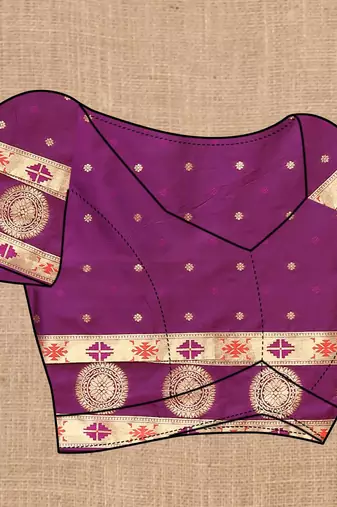 Wine elegant art silk woven saree with rich zari border