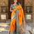 Mustard elegant art silk woven saree with rich zari border