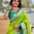 Green elegant art silk woven saree with rich zari border