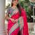 Pink elegant art silk woven saree with rich zari border