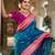 Sky blue elegant art silk woven saree with rich zari border