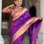 Magenta elegant art silk woven saree with rich zari border