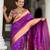Purple elegant art silk woven saree with rich zari border