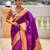 Purple elegant art silk woven saree with rich zari border